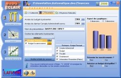 Ecran des rubriques à présenter